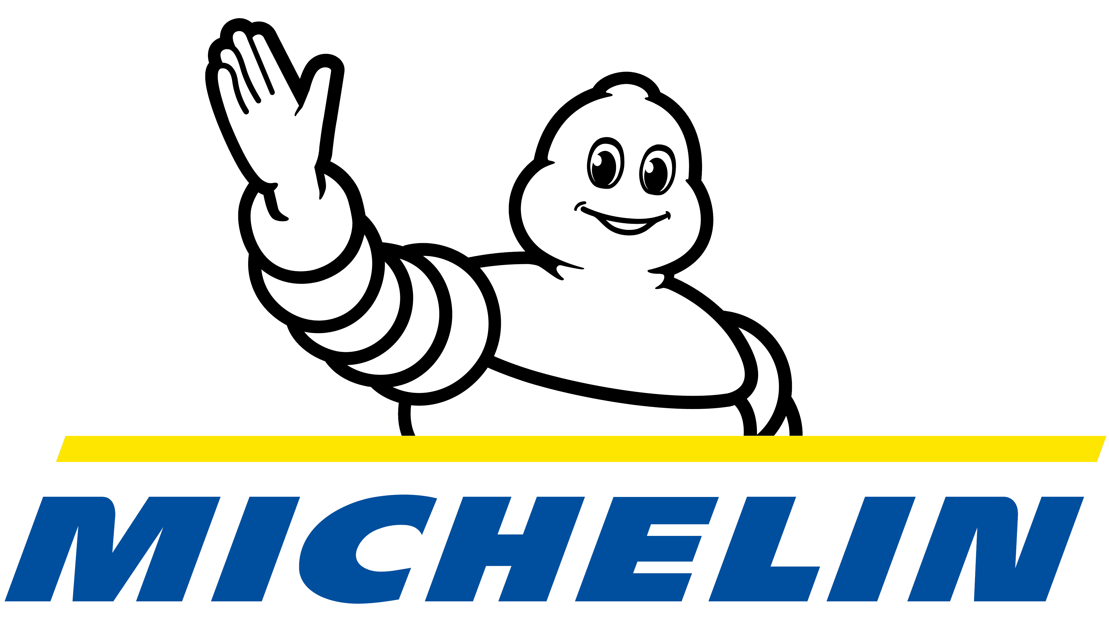 A michelin logo with the word " michelin ".